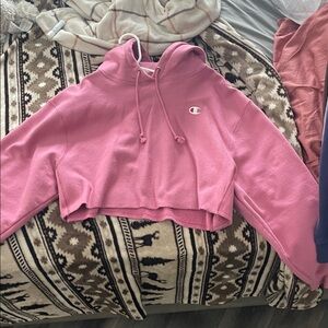 Champion Women's Pink Hoodie Sweater